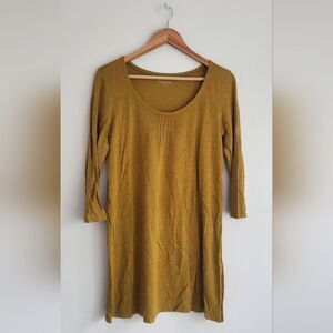 Eileen Fisher 100% Linen Flawed Long Tunic Top Size Medium